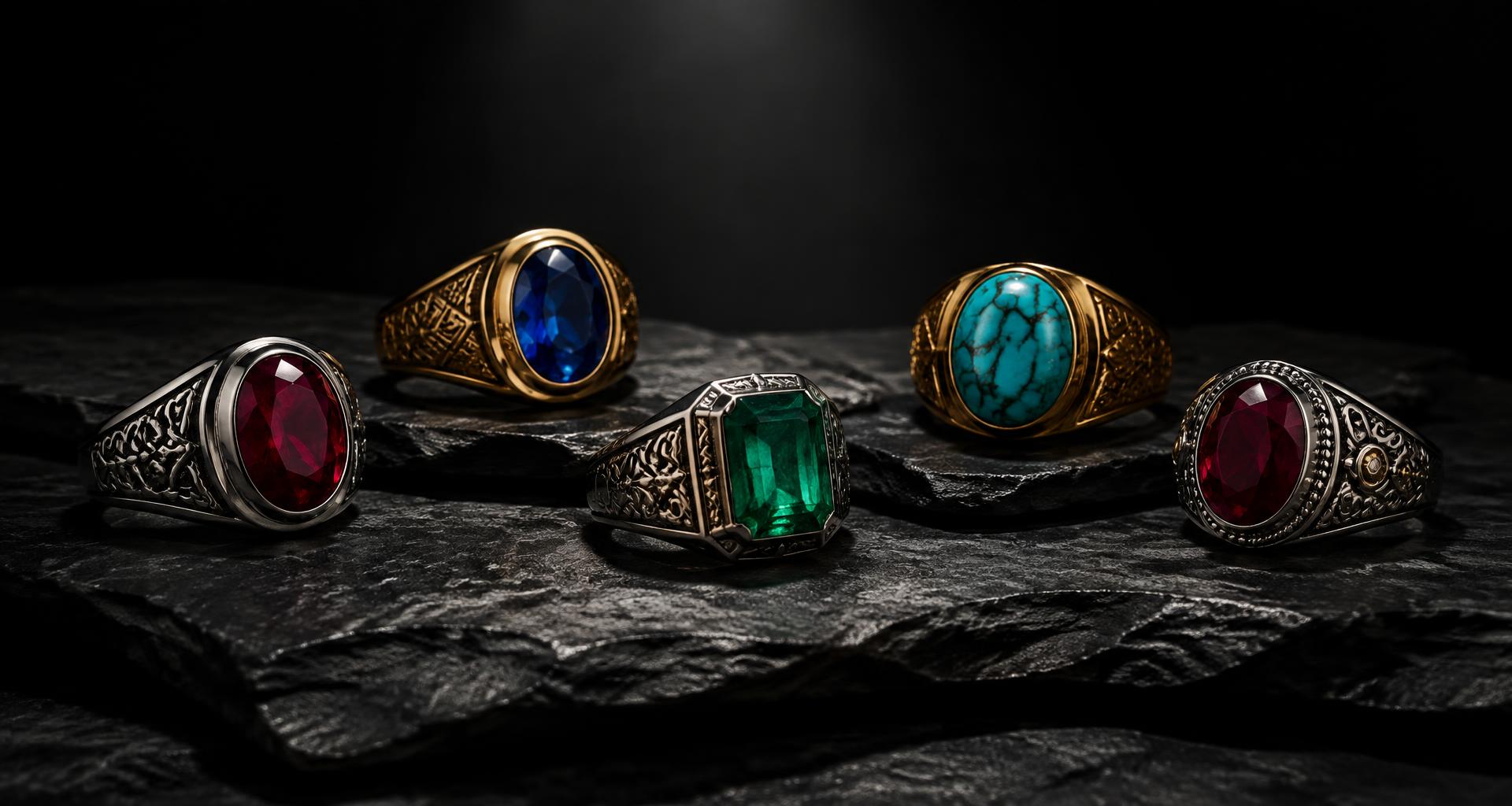 Handcrafted gemstone rings